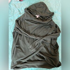 Athleta Purana Wrap Sweatshirt Seaweed Green Women Hoodie Size Medium